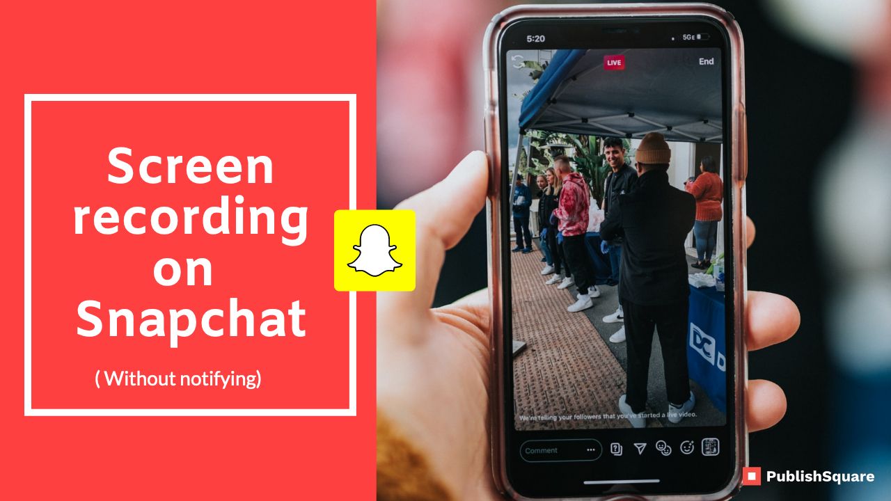 Screen recording on Snapchat